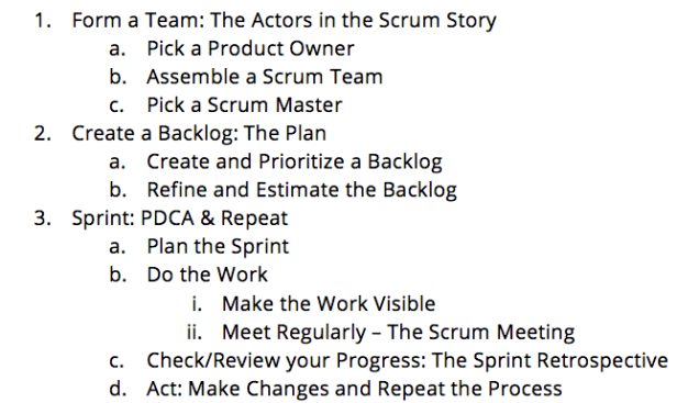 Scrum Recipe